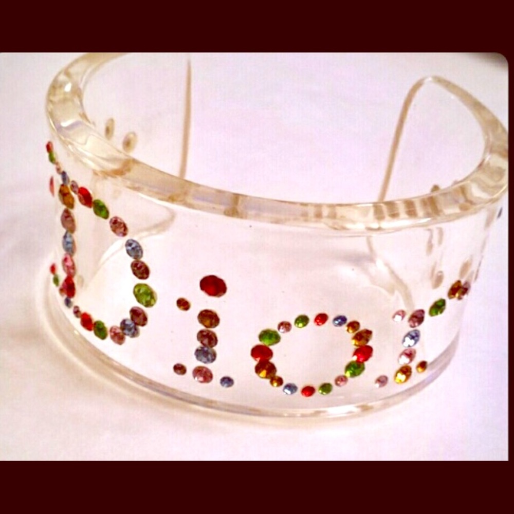 Dior clear cuff - Uber Chic